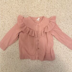 Ruffle style cardigan